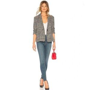 Cupcakes & Cashmere x Revolve Bela Black/White Glen Plaid Blazer Size 8 Jacket